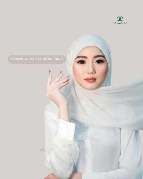 eswabe Pashmina Inner ceruty - Broken White