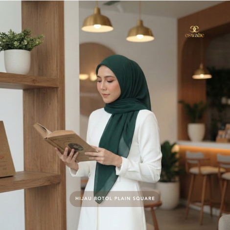 eswabe Plain Square - Hijau Botol
